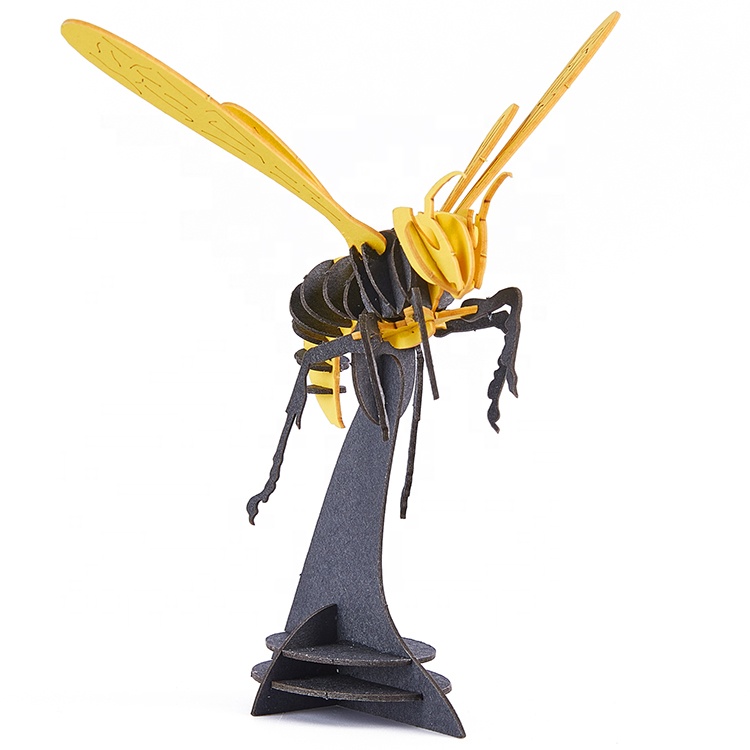 CUPUZ Latest hornet insect toys insects figures sets 3D realistic paper insect model bugs toy for Kids&Adult