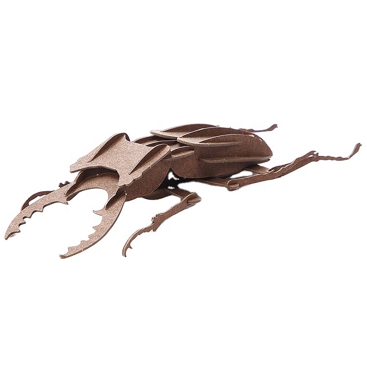New 3D Paper Insect Puzzle DIY Beetle Animal Skeleton Assembly Model Puzzle Crafts STEM Toys Gifts
