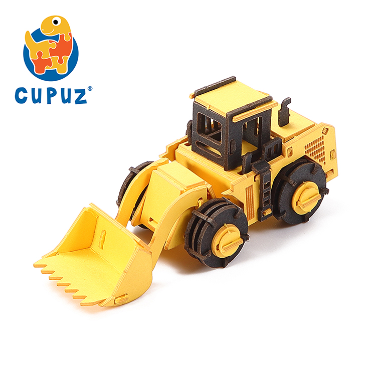 Kids diy 3d mini loader model games paper puzzle
