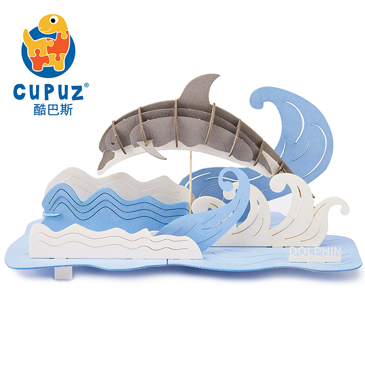 DIY Educational 3d Marine Life Animals Model Paper Model Game Toy Sea Animal Dolphins Scenes Jigsaw 